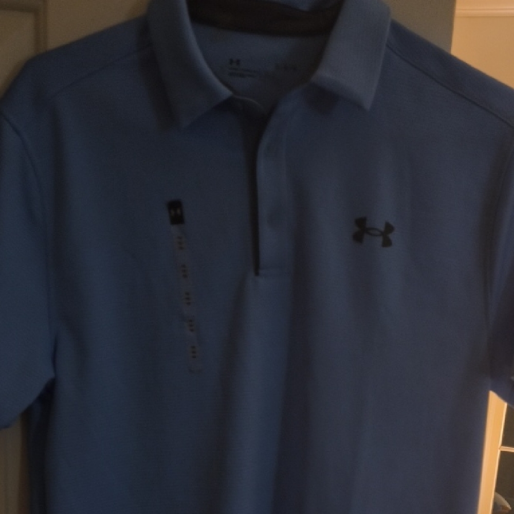 Under Armour Blue Polo Shirt with Smooth Fabric and Logo